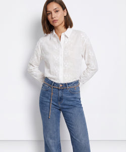 BOOKLY TEXTURED BLOUSE - WHITE