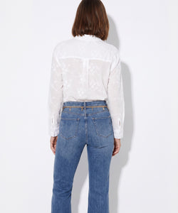 BOOKLY TEXTURED BLOUSE - WHITE
