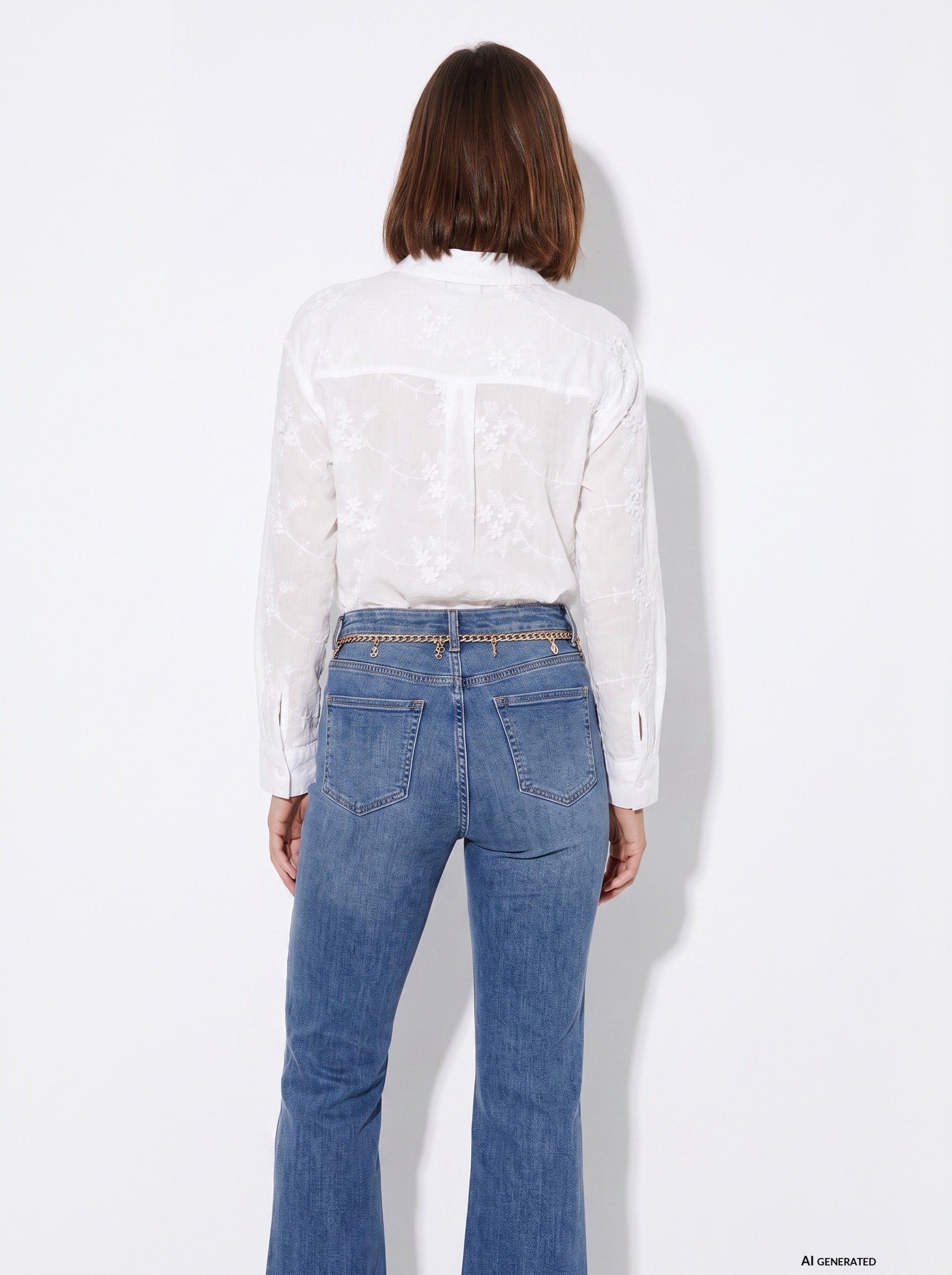 BOOKLY TEXTURED BLOUSE - WHITE
