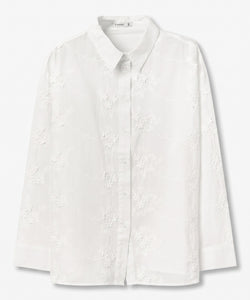 BOOKLY TEXTURED BLOUSE - WHITE