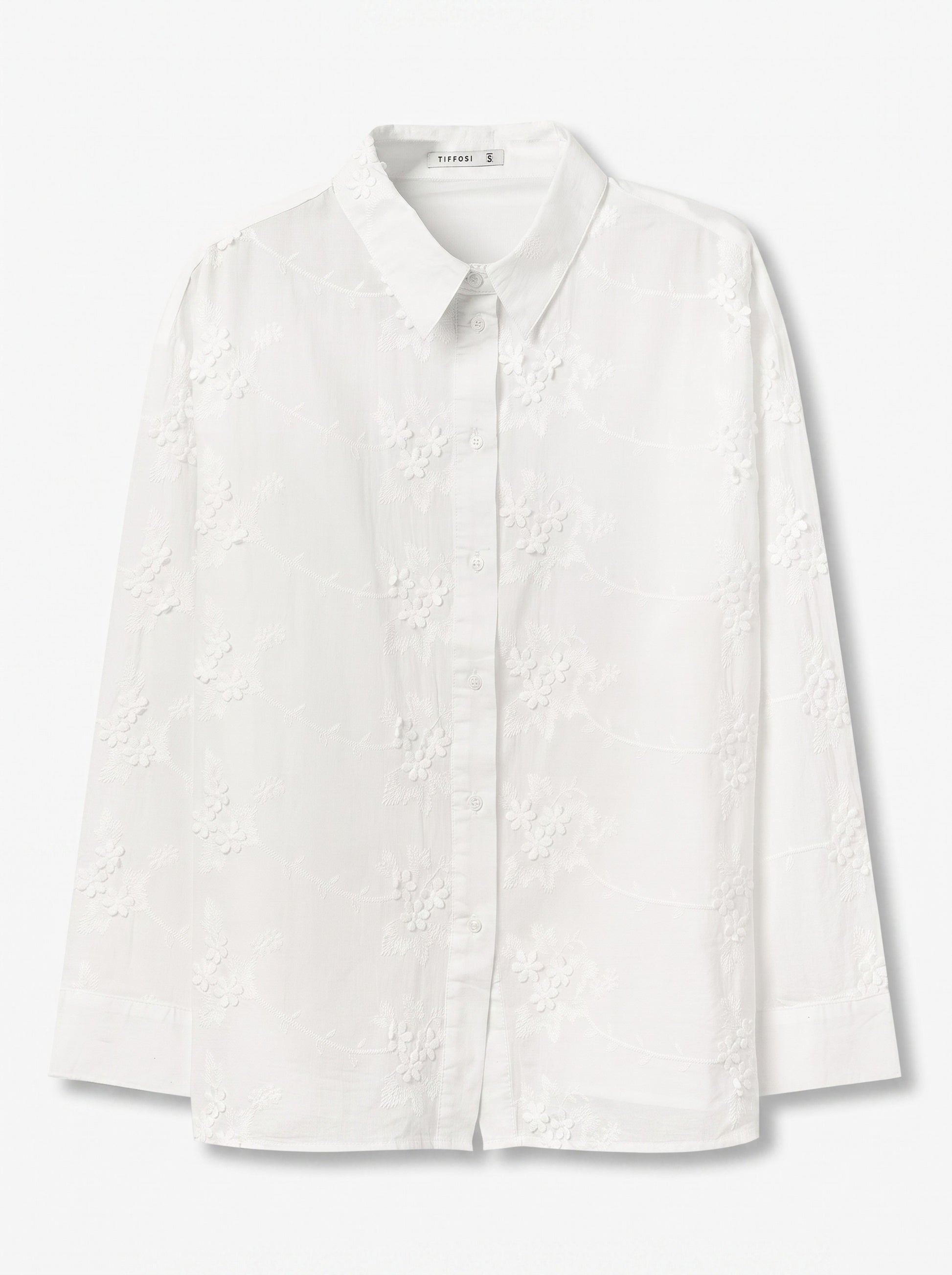 BOOKLY TEXTURED BLOUSE - WHITE