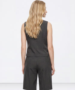 LESLEY GILET - STEEL GREY