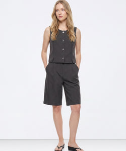 LESLEY SHORTS - STEEL GREY