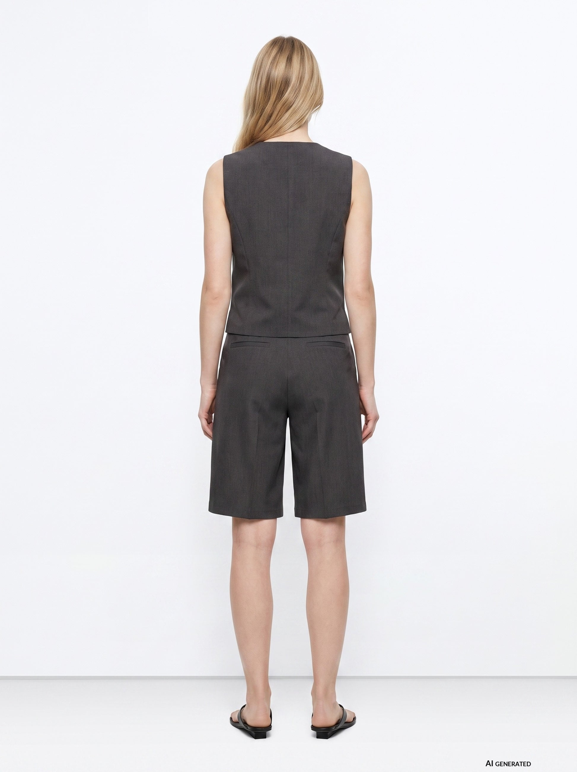 LESLEY SHORTS - STEEL GREY