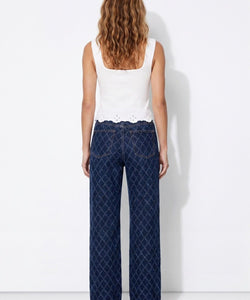 BONNYE WIDE LEG JEANS - RELIEF BLUE
