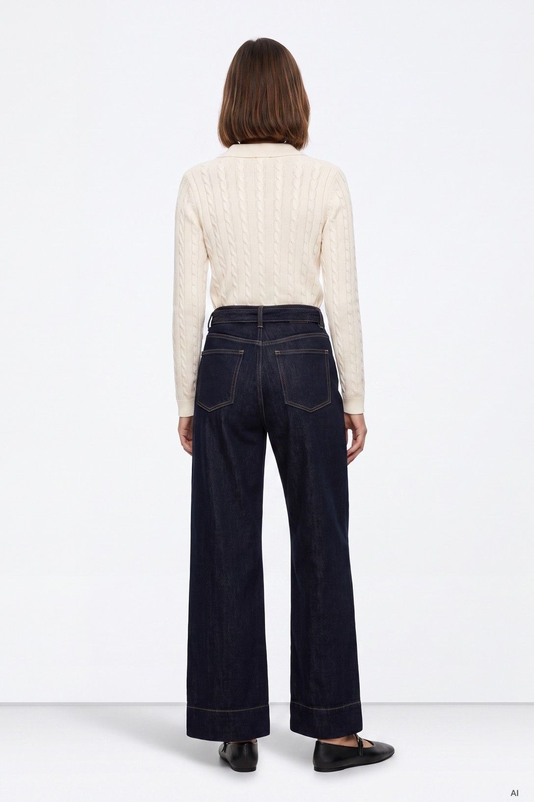 JULIET WIDE LEG PANTS - DARK BLUE