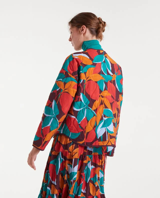 COMPAÑÍA FANTÁSTICA | QUILTED LEAFS JACKET - MULTICOLOR