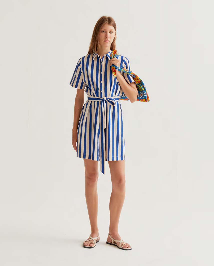 COMPAÑÍA FANTÁSTICA | NAUTIC STRIPE DRESS - BLUE