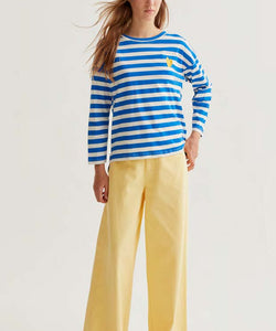 COMPAÑÍA FANTÁSTICA | HEART EBROIDERY LONGSLEEVE - BLUE