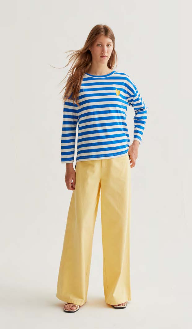 COMPAÑÍA FANTÁSTICA | HEART EBROIDERY LONGSLEEVE - BLUE