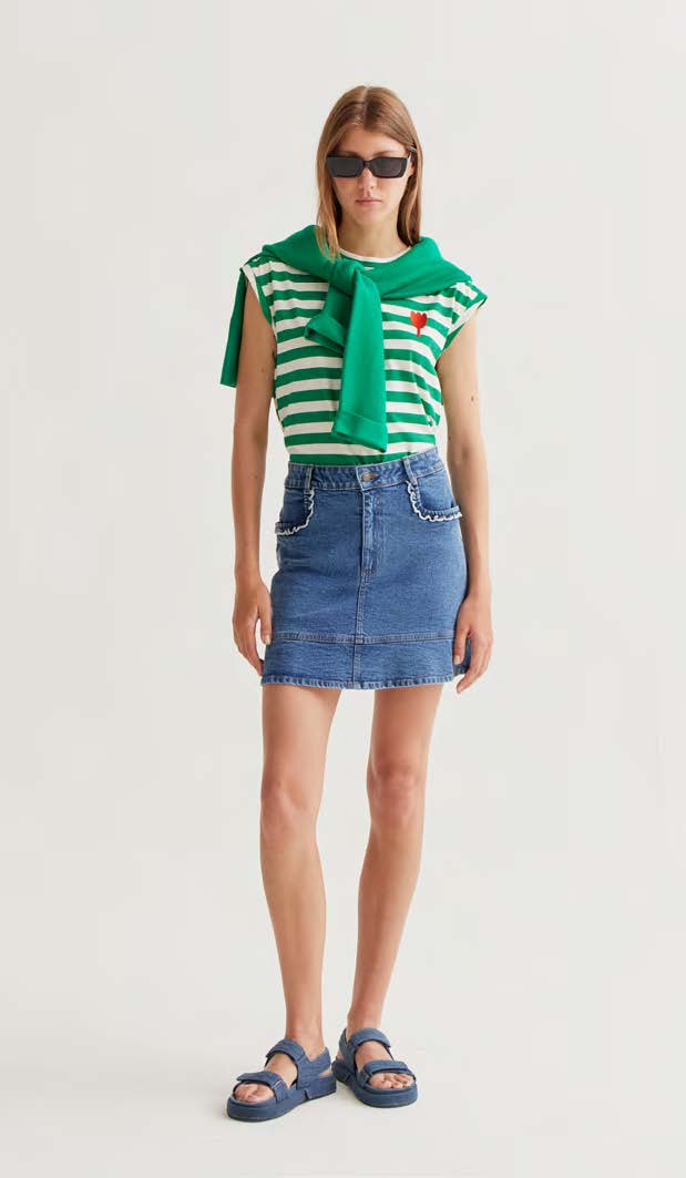 COMPAÑÍA FANTÁSTICA | TULIP STRIPE TEE - GREEN