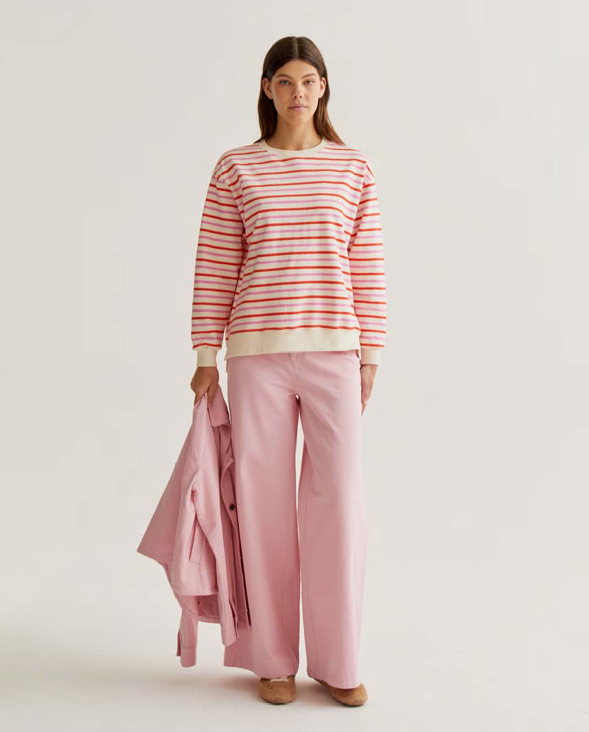 COMPAÑÍA FANTÁSTICA | DOUBLE STRIPE SWEATER - PINK