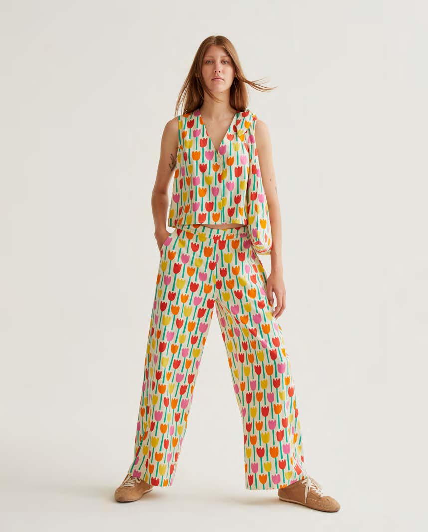 COMPAÑÍA FANTÁSTICA | TULIP FIELD PANTS - WHITE