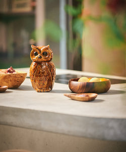 HKliving | CERAMIC OWL JAR - ROASTED
