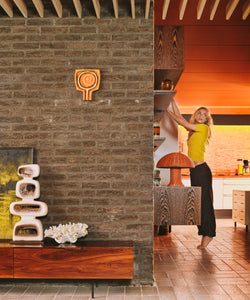 HKliving | RATTAN TABLE LAMP - CORAL