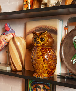 HKliving | CERAMIC OWL JAR - ROASTED