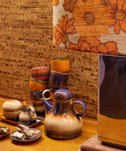 HKliving | 70S CERAMICS:  SAUCER - DARK ROAST