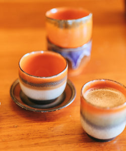 HKliving | 70S CERAMICS:  SAUCER - DARK ROAST