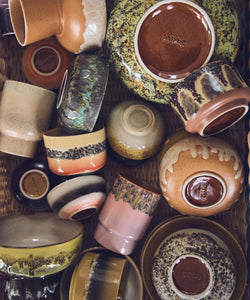 HKliving | 70S CERAMICS: SMALL SCENTED CANDLE - TULUM