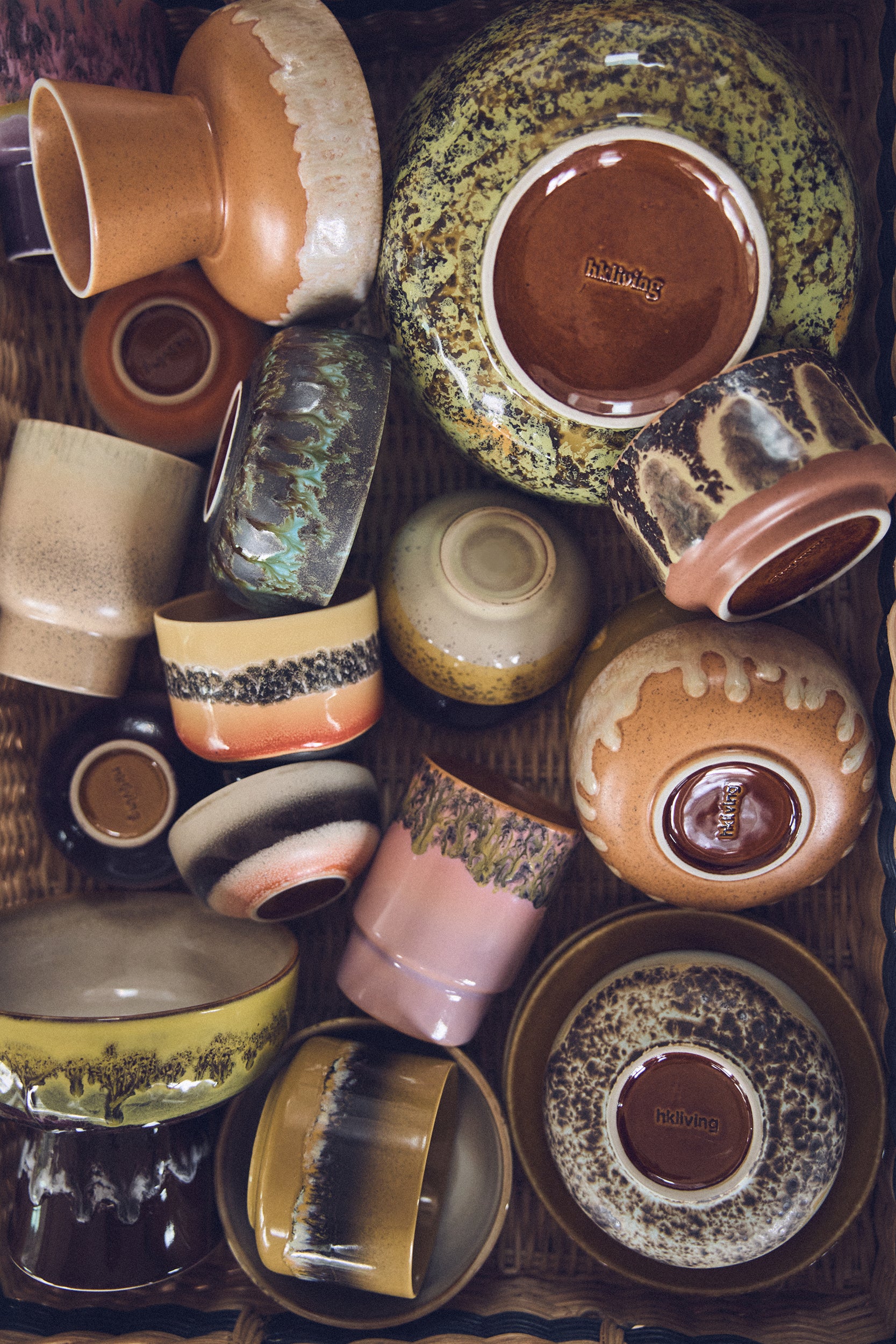 HKliving | 70S CERAMICS: SMALL SCENTED CANDLE - MIAMI