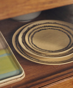 HKliving | 70S CERAMICS: SIDE PLATE - VANILLA