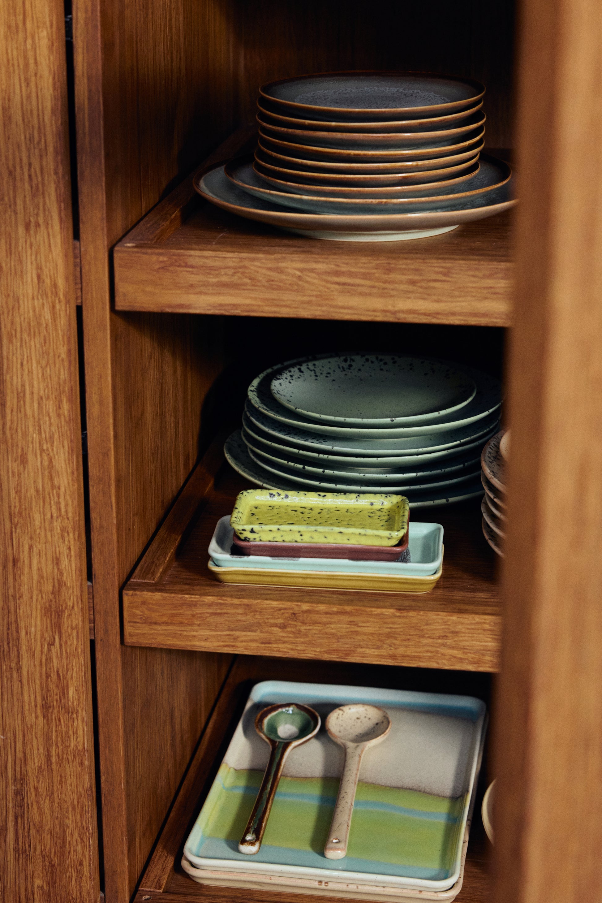 HKliving | 70S CERAMICS: SERVING SPOONS - HILLS (2pcs)