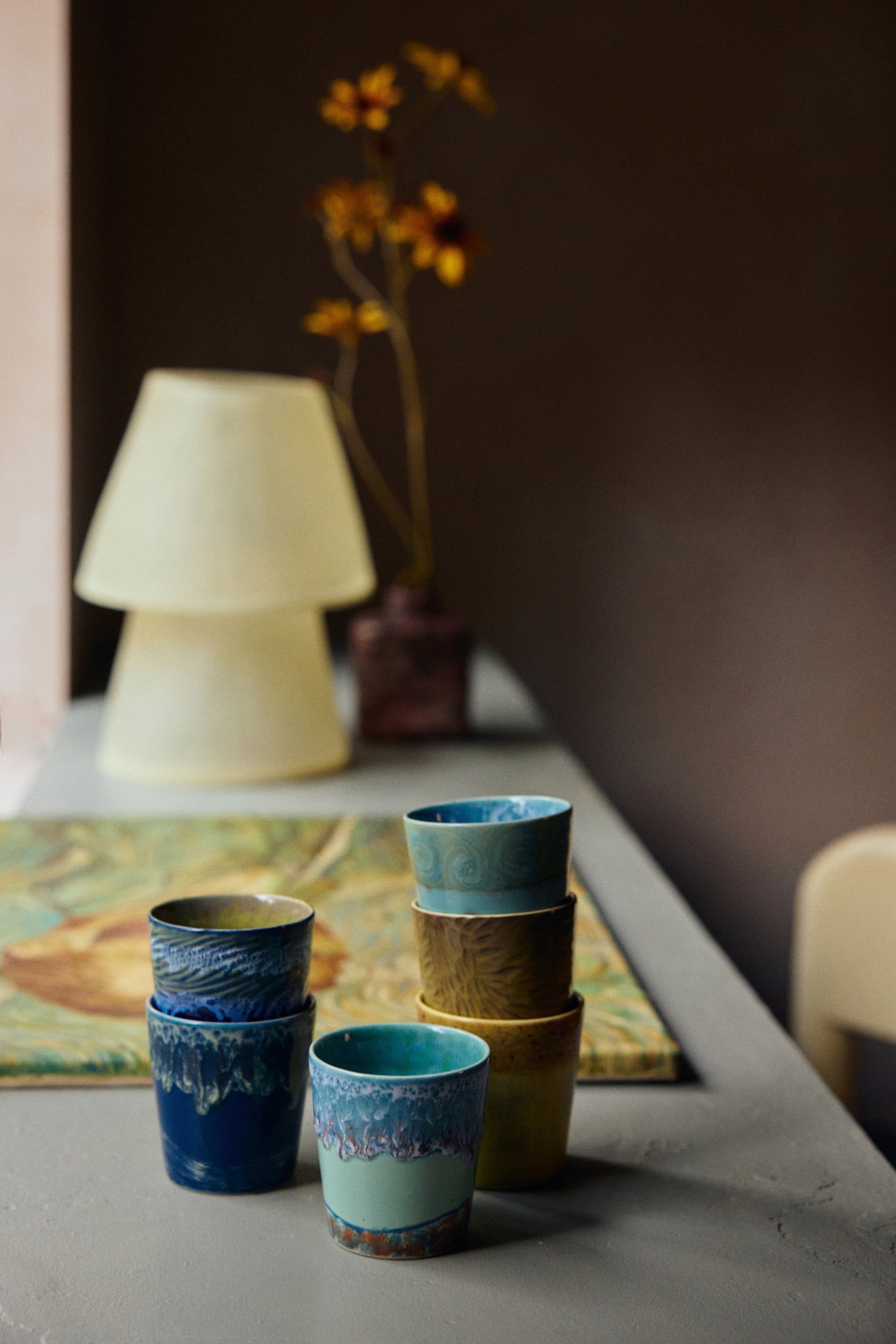 HKliving | 70S CERAMICS: VAN GOGH COFFEE MUG - SELF PORTRAIT (set of 2)