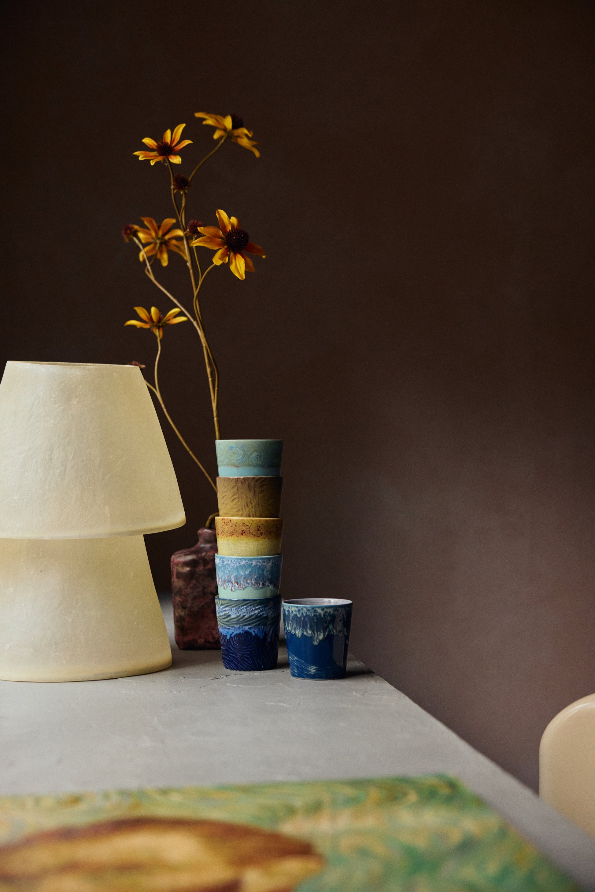 HKliving | 70S CERAMICS: VAN GOGH COFFEE MUG - STARRY NIGHT (set of 2) (kopie)
