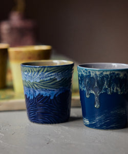 HKliving | 70S CERAMICS: VAN GOGH COFFEE MUG - STARRY NIGHT (set of 2) (kopie)