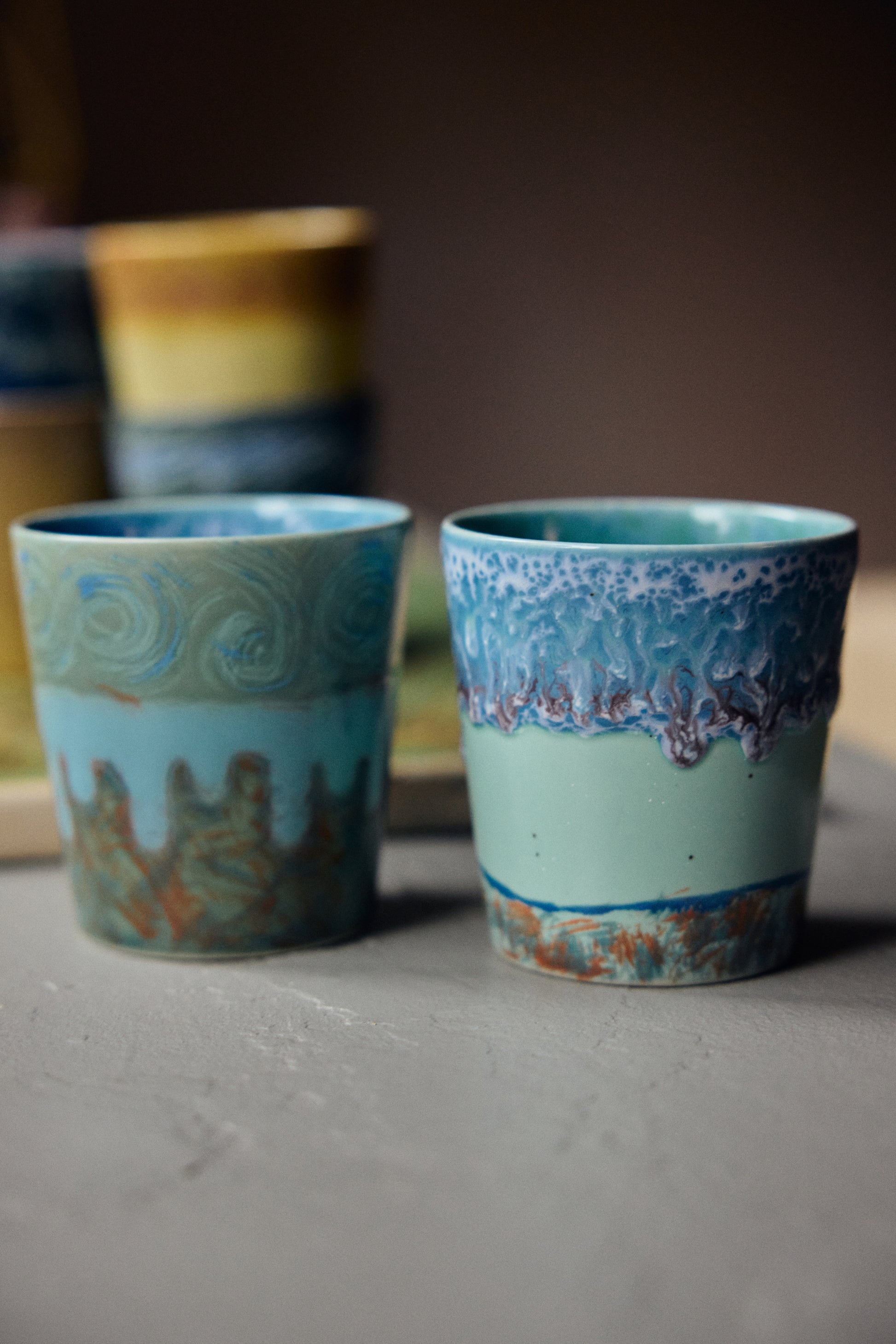 HKliving | 70S CERAMICS: VAN GOGH COFFEE MUG - SELF PORTRAIT (set of 2)