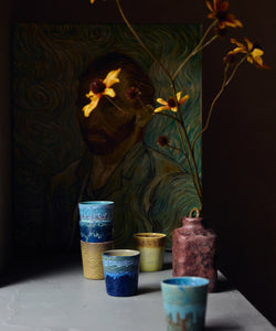HKliving | 70S CERAMICS: VAN GOGH COFFEE MUG - STARRY NIGHT (set of 2) (kopie)