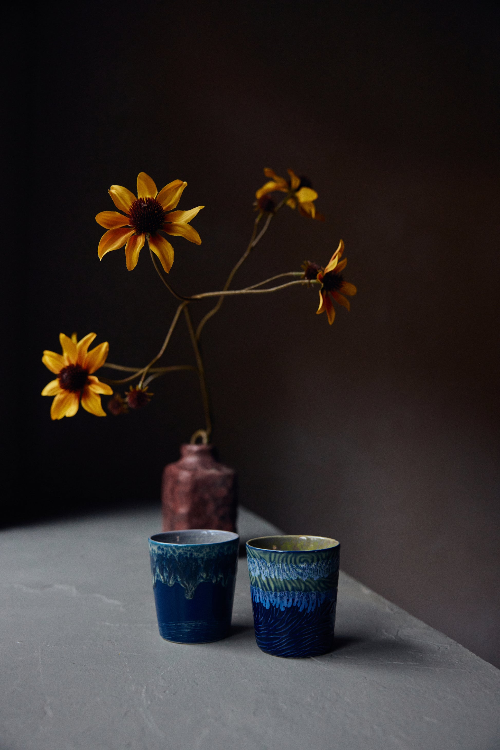 HKliving | 70S CERAMICS: VAN GOGH COFFEE MUG - STARRY NIGHT (set of 2) (kopie)