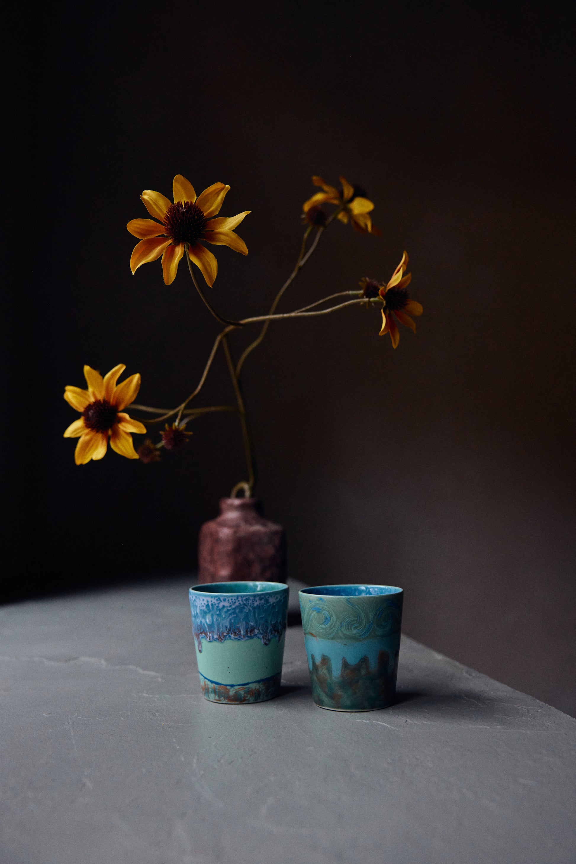 HKliving | 70S CERAMICS: VAN GOGH COFFEE MUG - SELF PORTRAIT (set of 2)