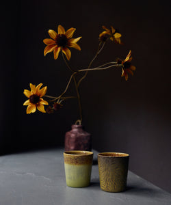 HKliving | 70S CERAMICS: VAN GOGH COFFEE MUG - SUNFLOWERS (set of 2)