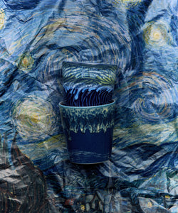 HKliving | 70S CERAMICS: VAN GOGH COFFEE MUG - STARRY NIGHT (set of 2) (kopie)