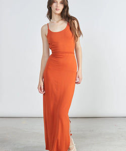 RUSTIC SINGLET DRESS - BURNT ORANGE