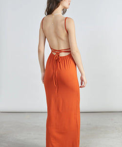 RUSTIC SINGLET DRESS - BURNT ORANGE