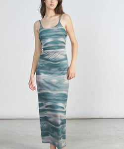 WATERY SINGLET DRESS - OCEAN GREEN