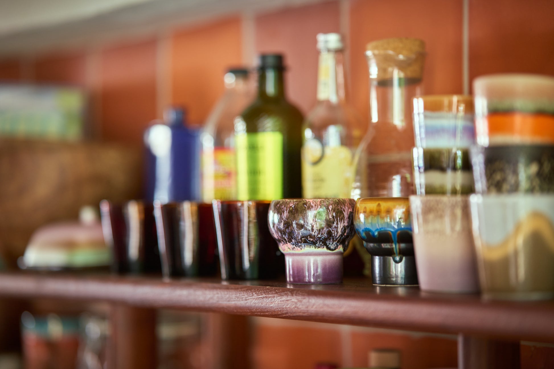 HKliving | 70S CERAMICS: LUNGO MUGS - MERGE AURORA