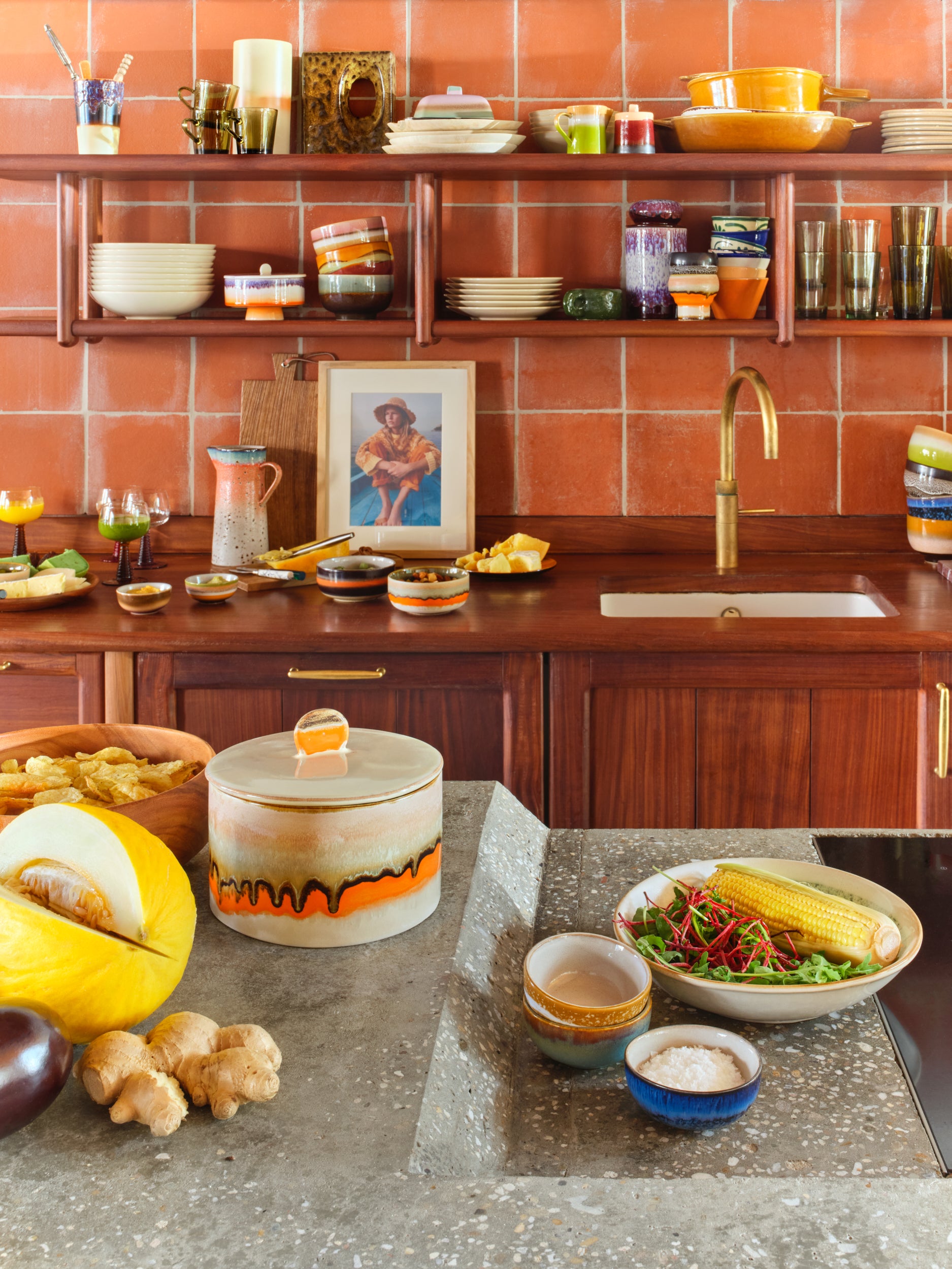 HKliving | 70S CERAMICS COOKIE JAR - BURST