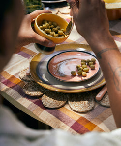 HKliving |70S CERAMICS: DINNER PLATE - COCONUT