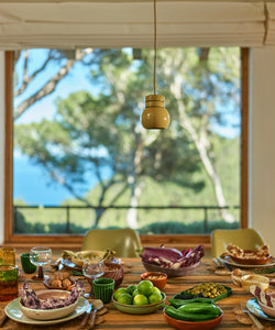 HKliving |70S CERAMICS: DINNER PLATE - PALMS