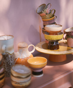 HKliving | 70S CERAMICS: TAPAS BOWL ON BASE L - CREEK