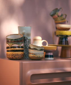 HKliving | 70S CERAMICS: DESSERT BOWL - HARBOUR: BLOSSOM