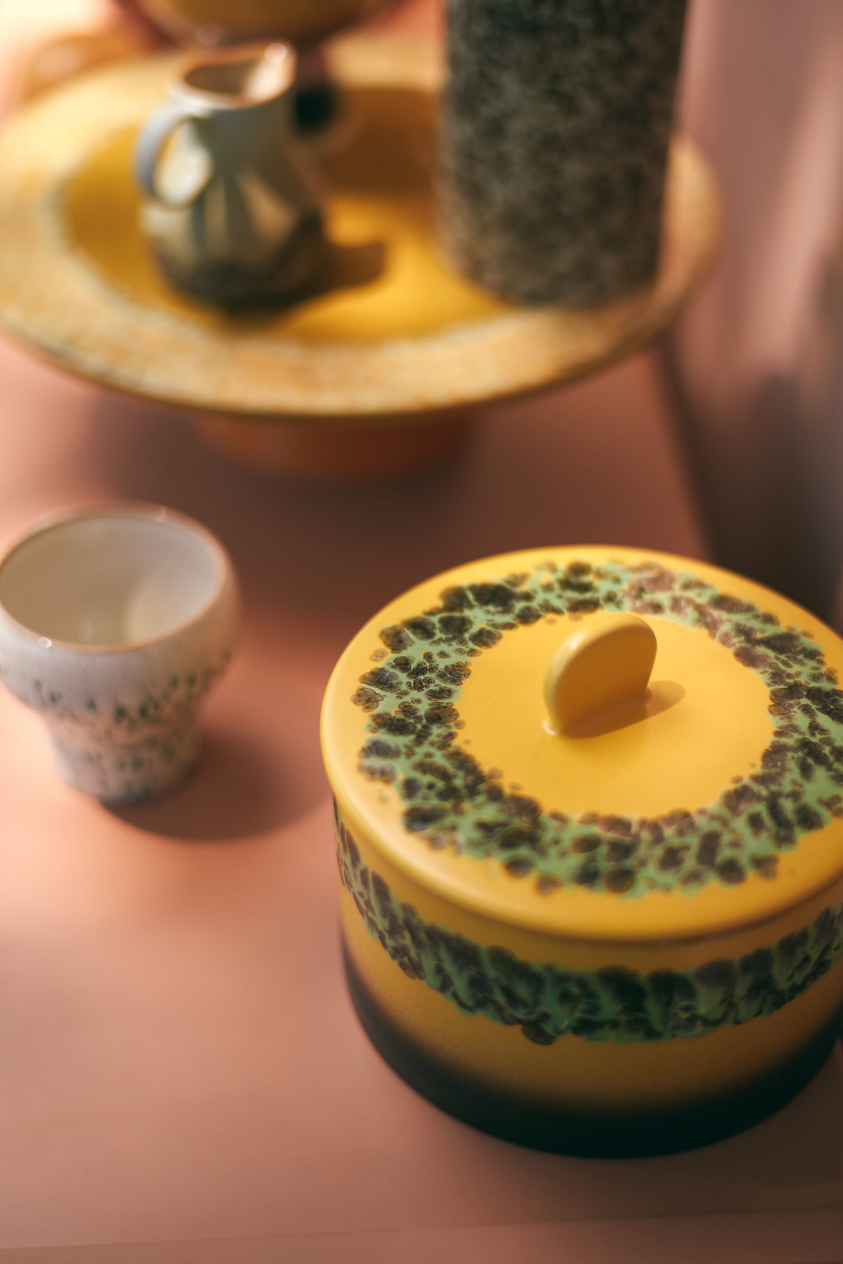 HKliving | 70S CERAMICS COOKIE JAR - KELP