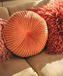 HKliving | ROUND RIPPLE CUSHION - SIENNA 50cm x 50cm