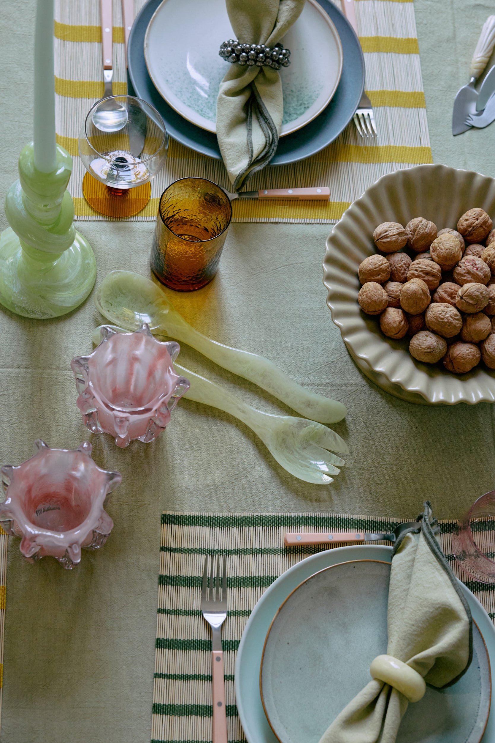 HKliving | SALAD CUTLERY - MIST GREEN