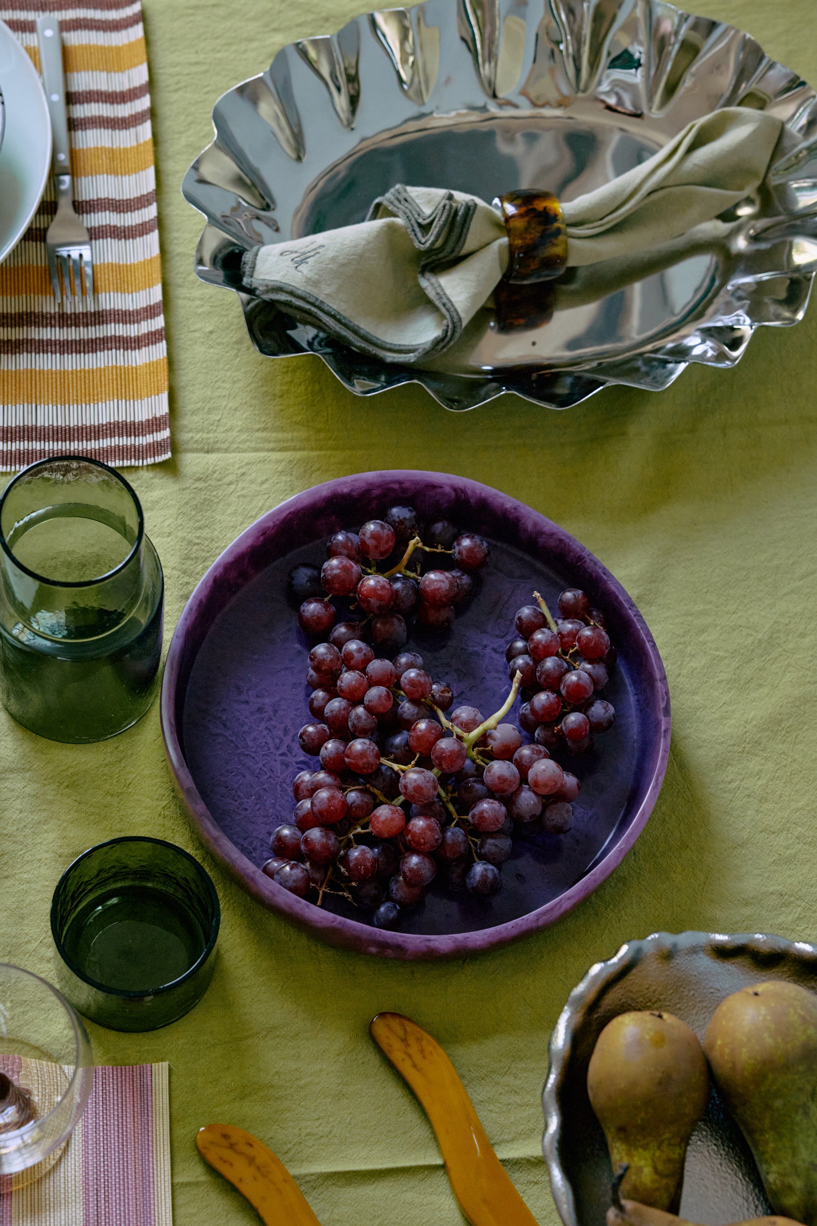 HKliving | 70S CERAMICS SALAD BOWL - PLUM