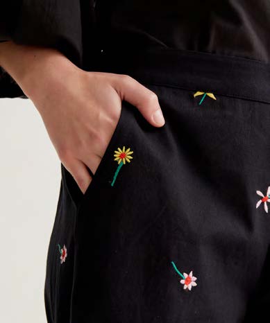COMPAÑÍA FANTÁSTICA | FLOWERY PANTS - BLACK