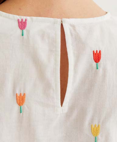 COMPAÑÍA FANTÁSTICA | TINY TULIPS TOP - WHITE